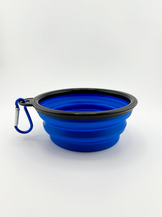 BLUE Foldable Dog Bowl