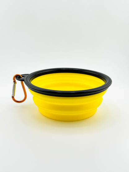 YELLOW Foldable Dog Bowl